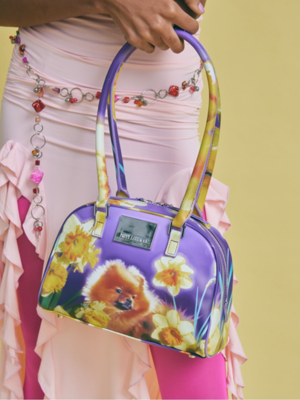 Poppy Lissiman Bowling Bag Pom Pet Print Hard To Find NWT